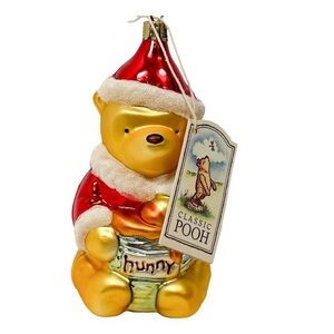 Winnie The Pooh Blown Glass Ornament Hunny Pot 1997 Midwest of Cannon Falls